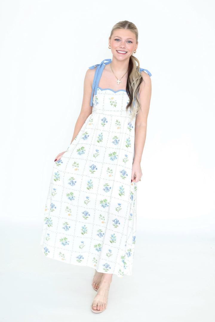 Nicole Tile Printed Midi Dress