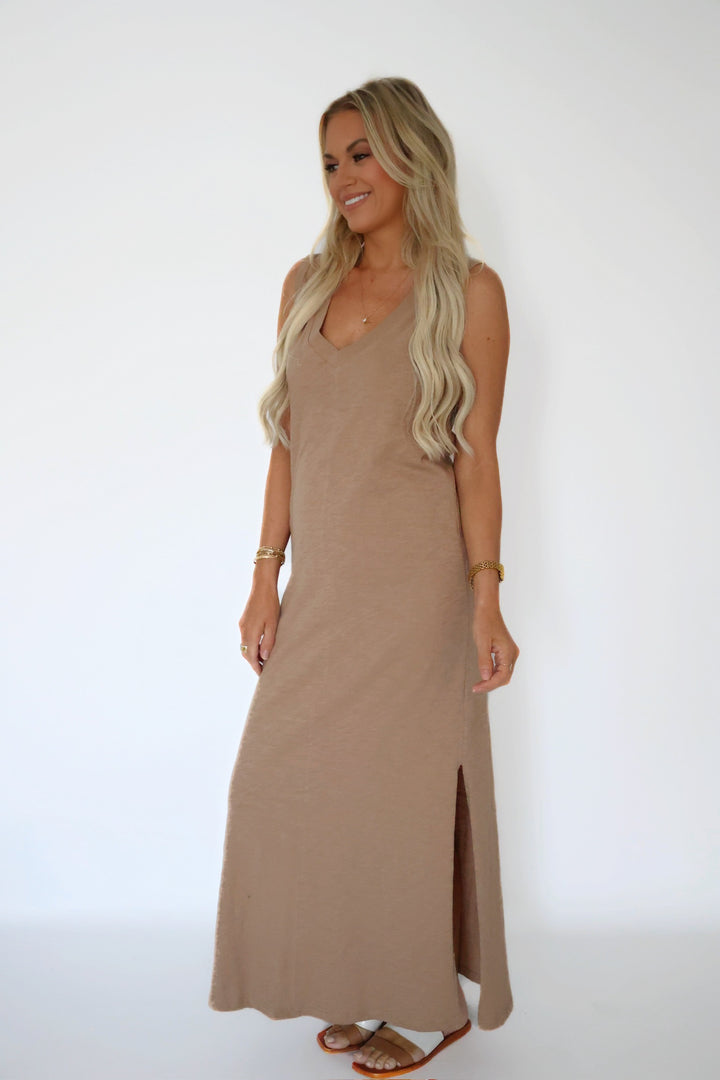 Palisades Midi Dress - Iced Coffee