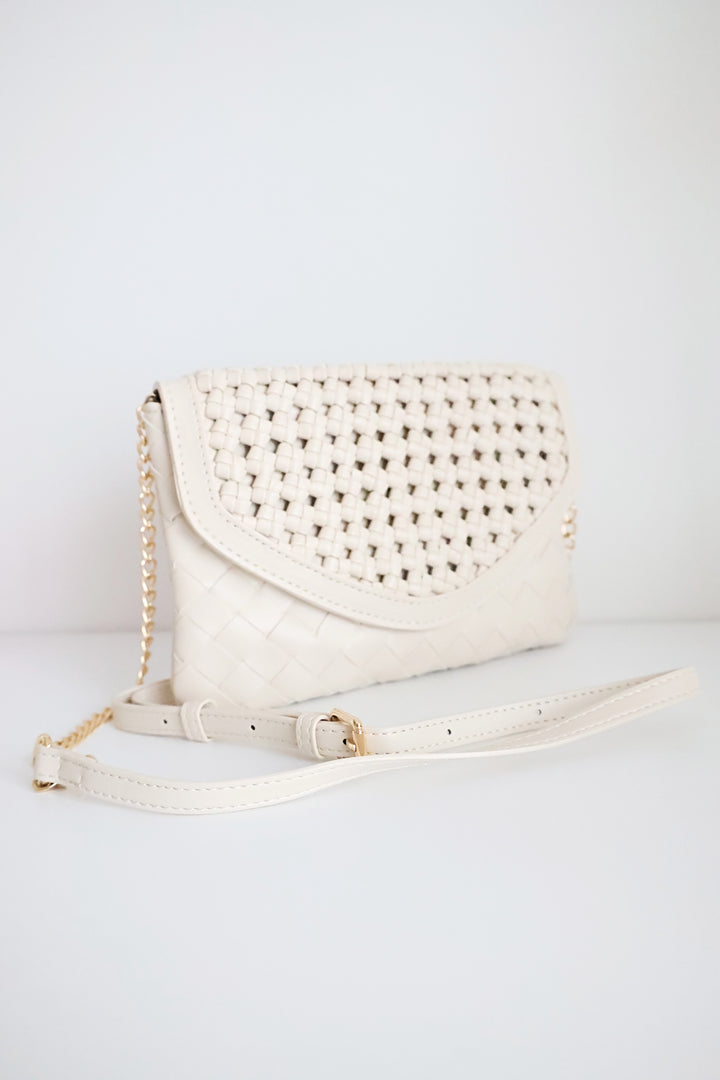 Emma Woven Crossbody - Oatmilk