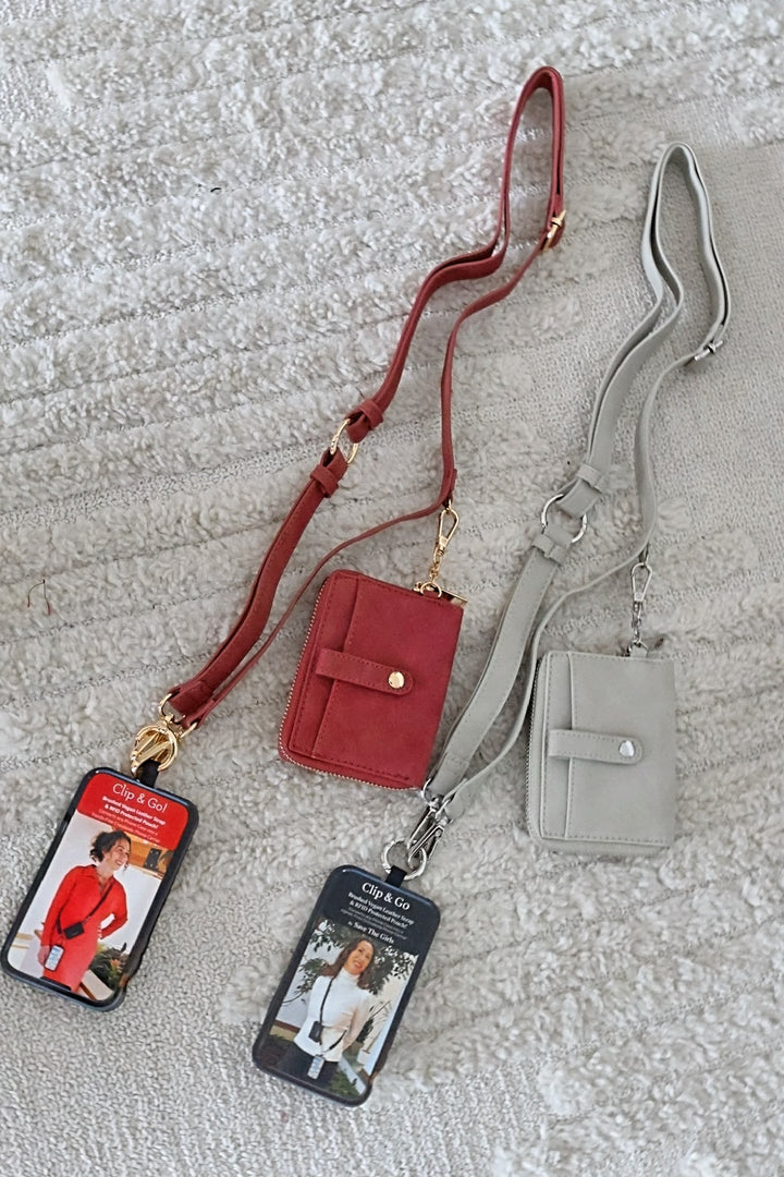 Clip & Go Vegan Leather Strap/Pouch