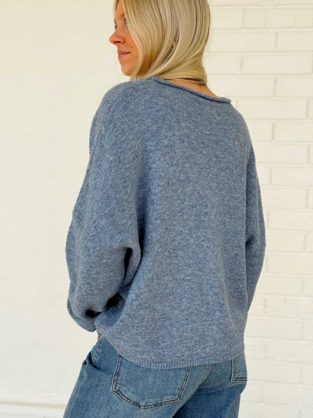 Purcell Cardigan- Dusty Blue