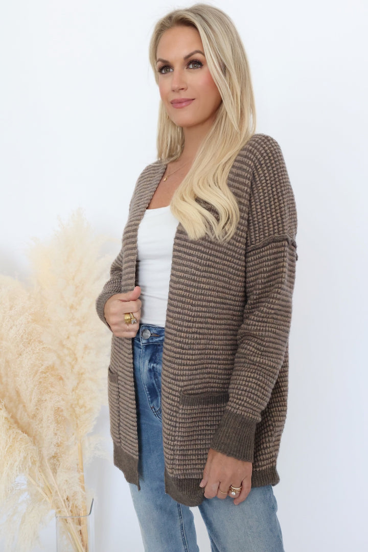 Khloe Cardigan - Dark Mocha