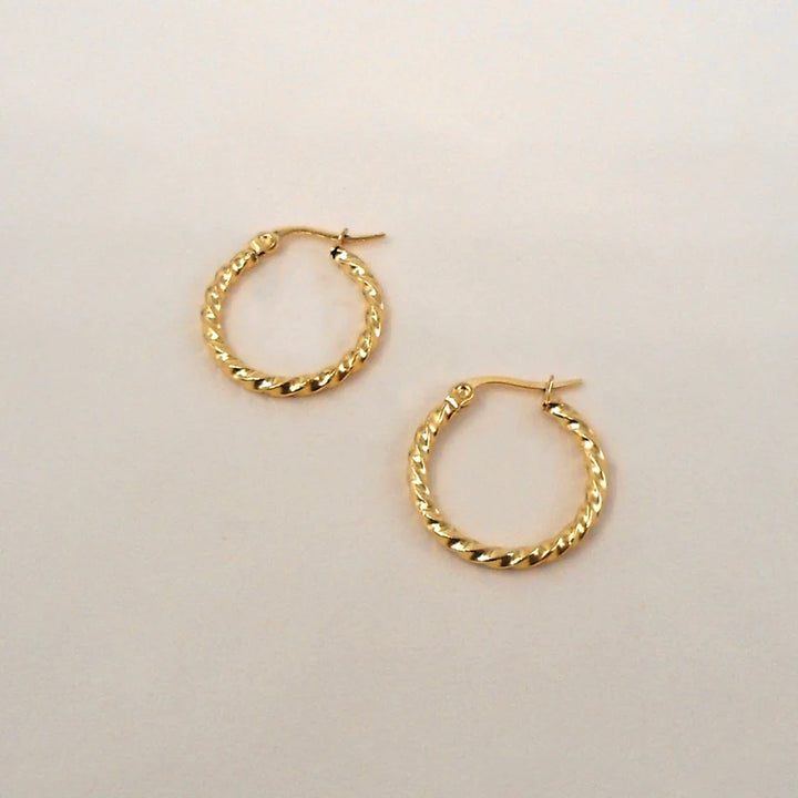 Amber Hoops- Gold Plated