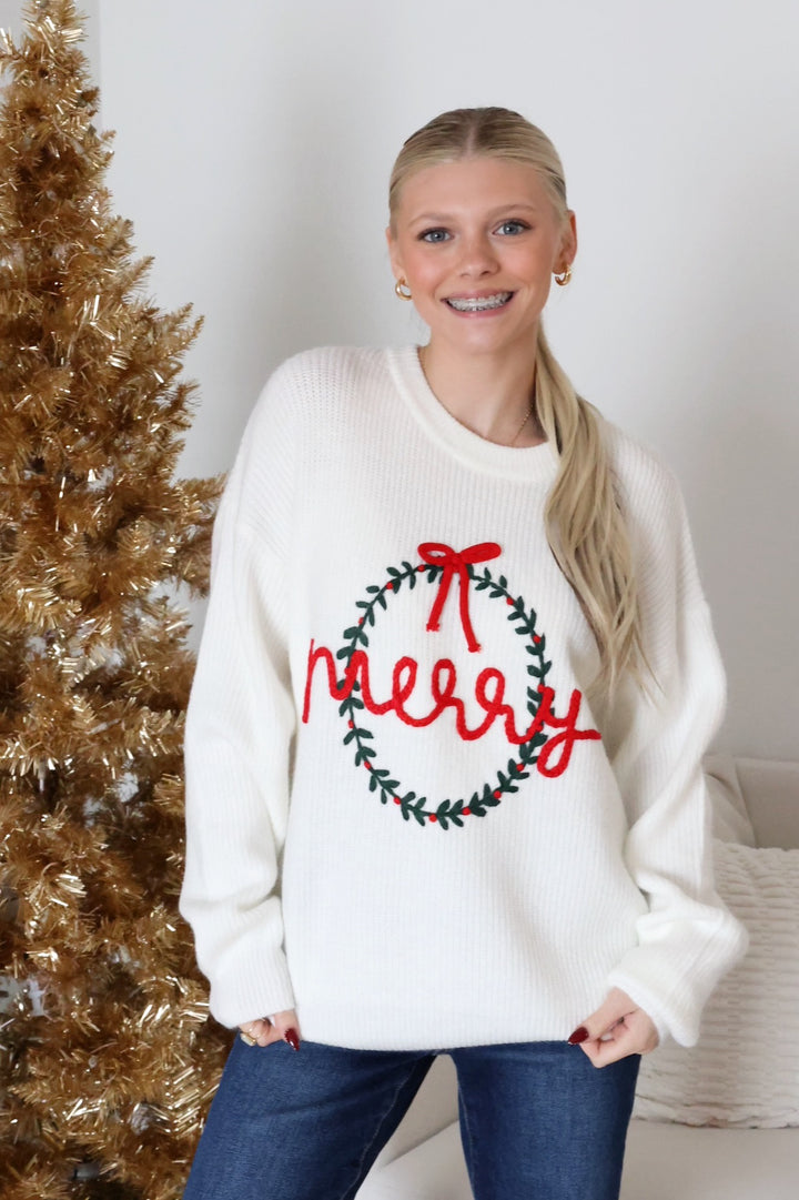 Merry Wreath Sweather