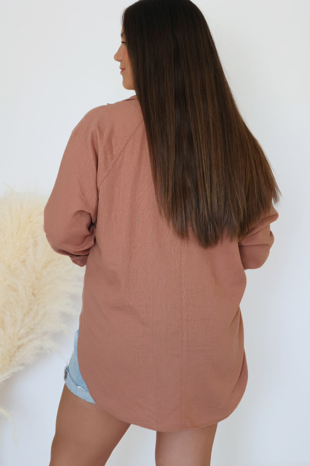 The Perfect Linen Top - Mocha Mousse