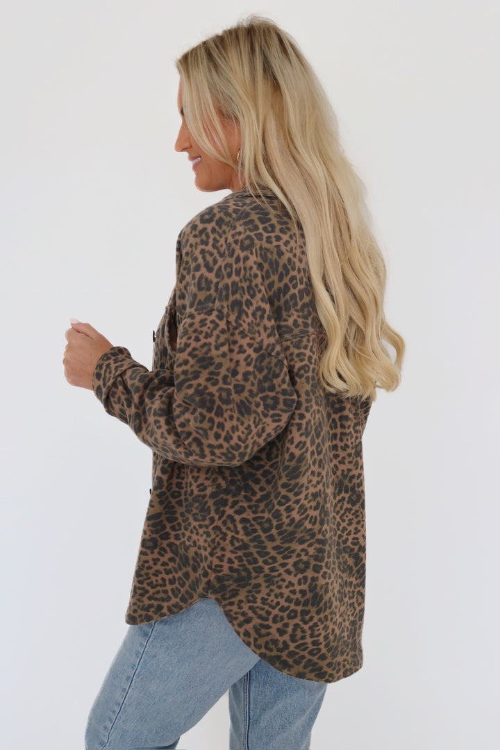 All Day Knit Jacket - Leopard