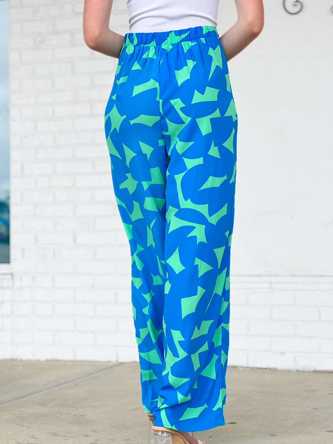 Brit Wide Leg Pants - Turquoise/Mint (FINAL SALE)