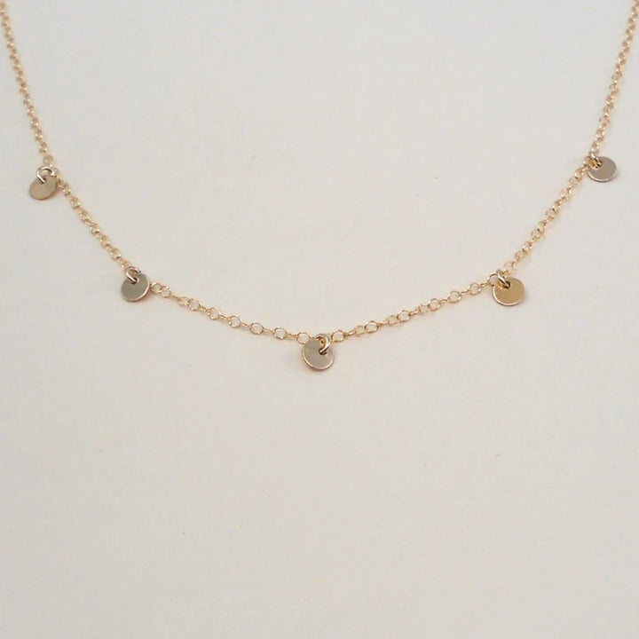 Five Coin Necklace- Gold Filled