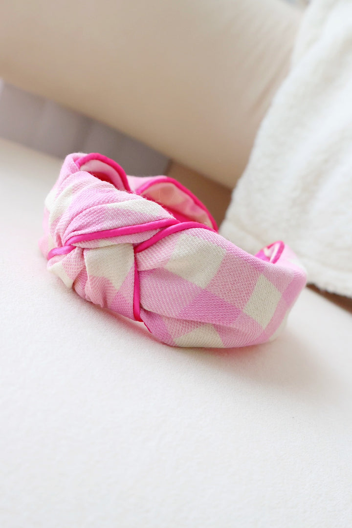Plaid Knotted Headband