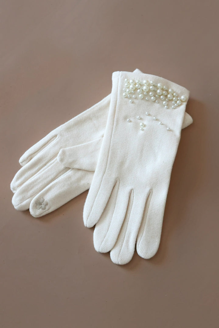 Pearly Wrist Touchscreen Gloves