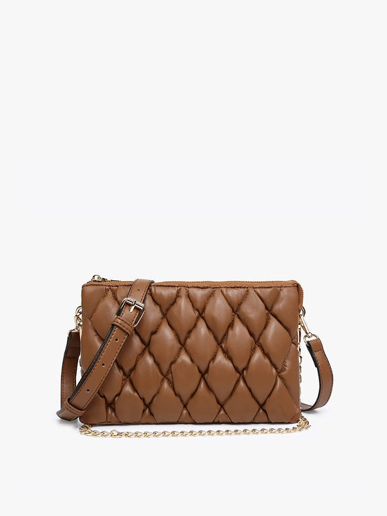 Izzy Puffer Crossbody - Brown