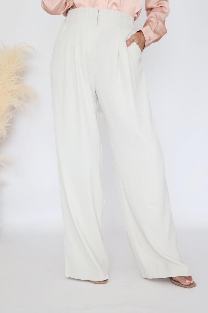 Malibu Wide Leg Pants - Oyster (FINAL SALE)