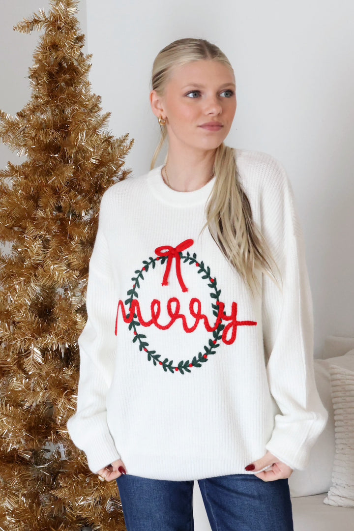 Merry Wreath Sweather