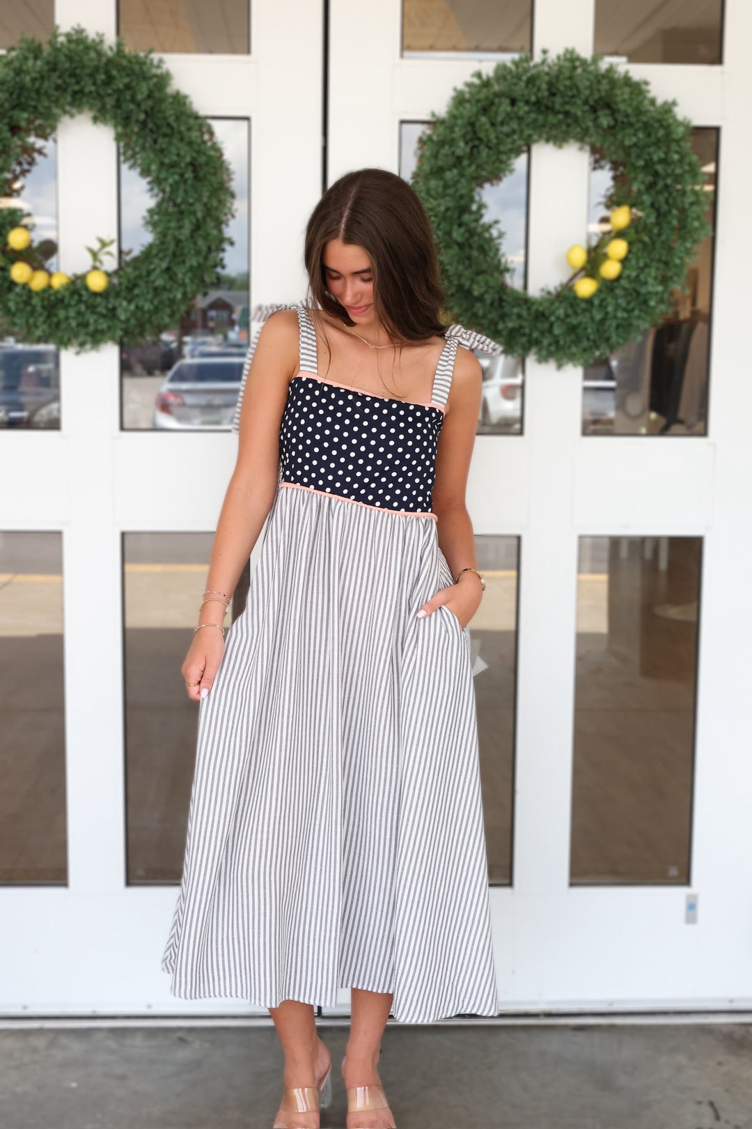 Margot Tie Strap Midi Dress
