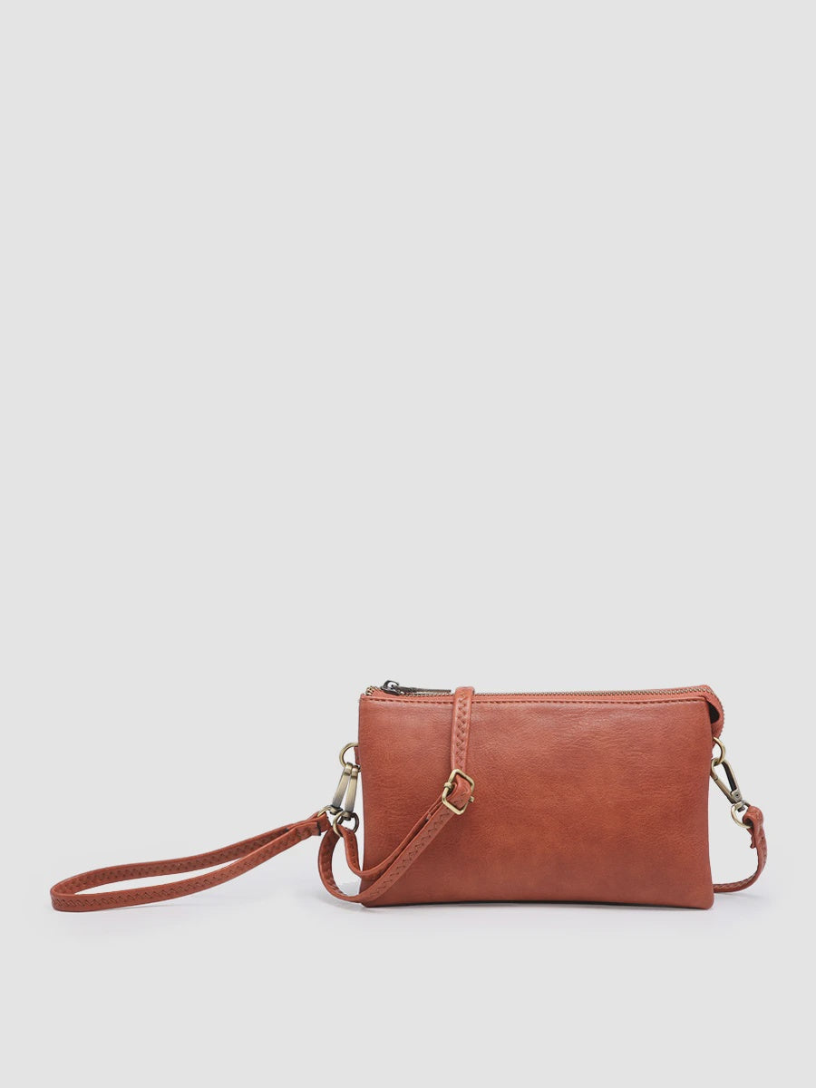 Riley Wristlet Crossbody-  Rust