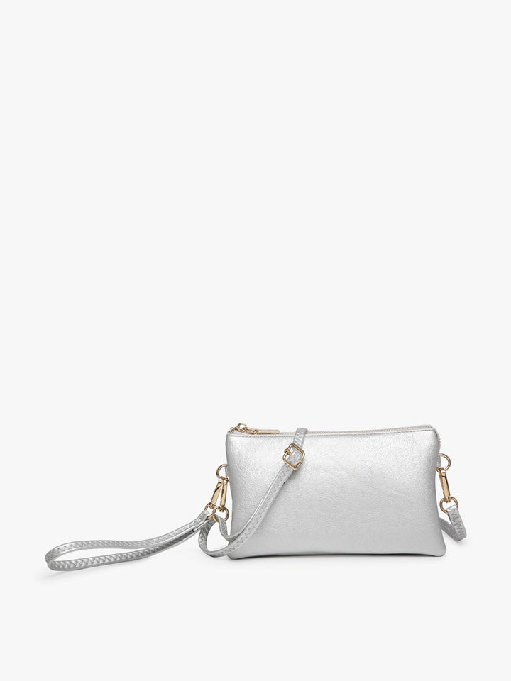Riley Wristlet Crossbody - Bright Silver