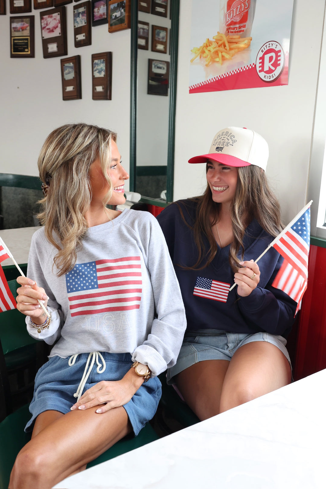 Old Glory V-Neck Sweatshirt
