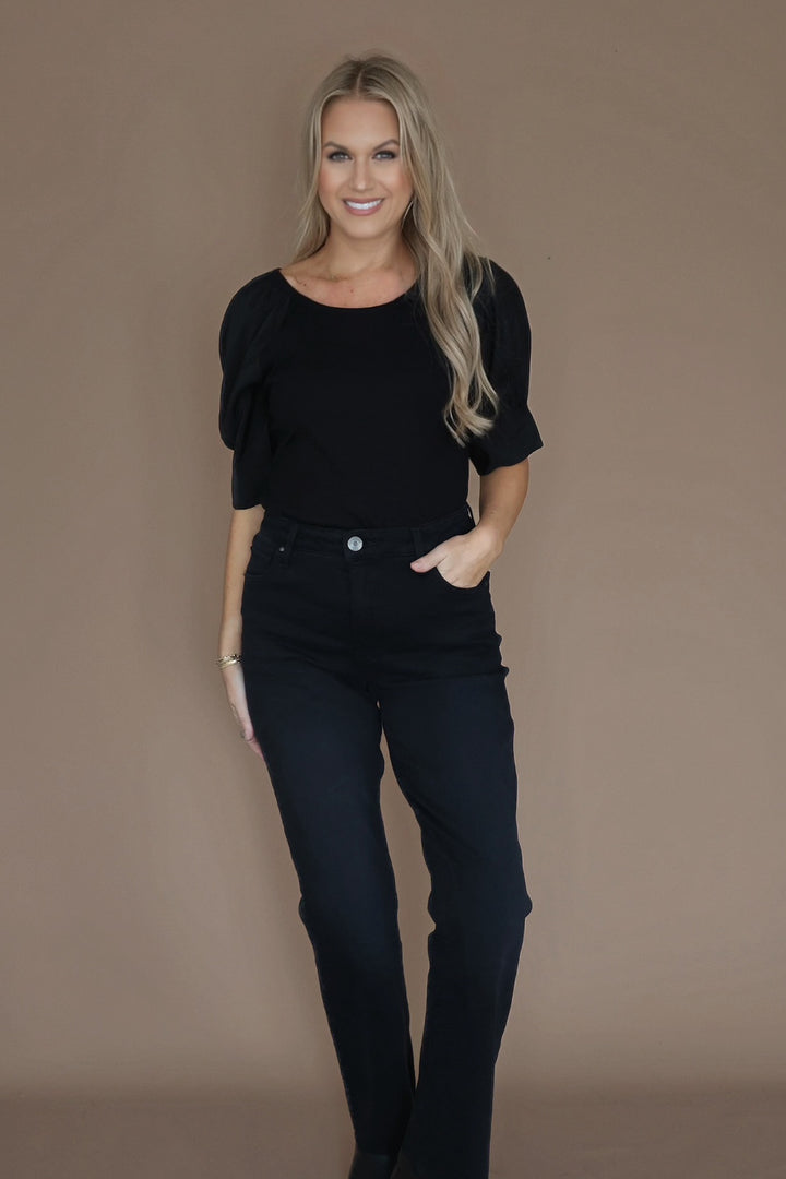 Kelsey Fab Ab Jeans- Firm Black