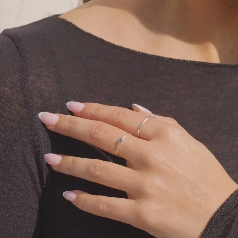 Sterling Silver Mini Heart Ring