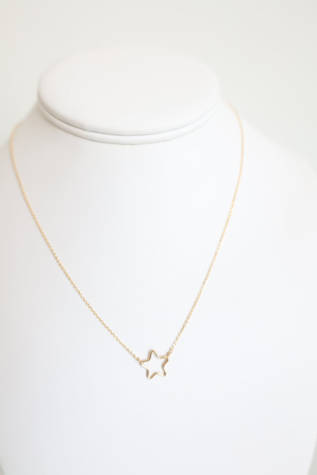 Star Outline Necklace- Gold Filled