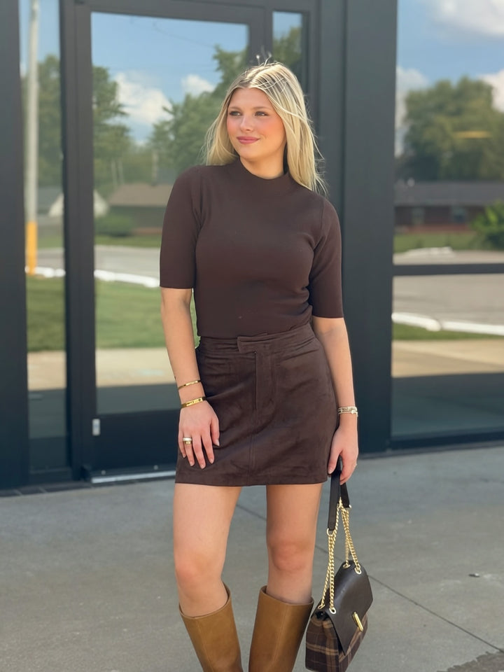 Perri Suede Mini Skirt