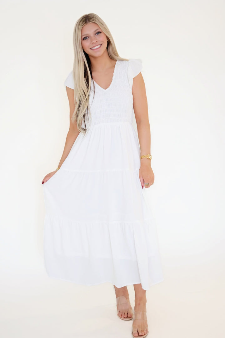 Robin Midi Dress- White