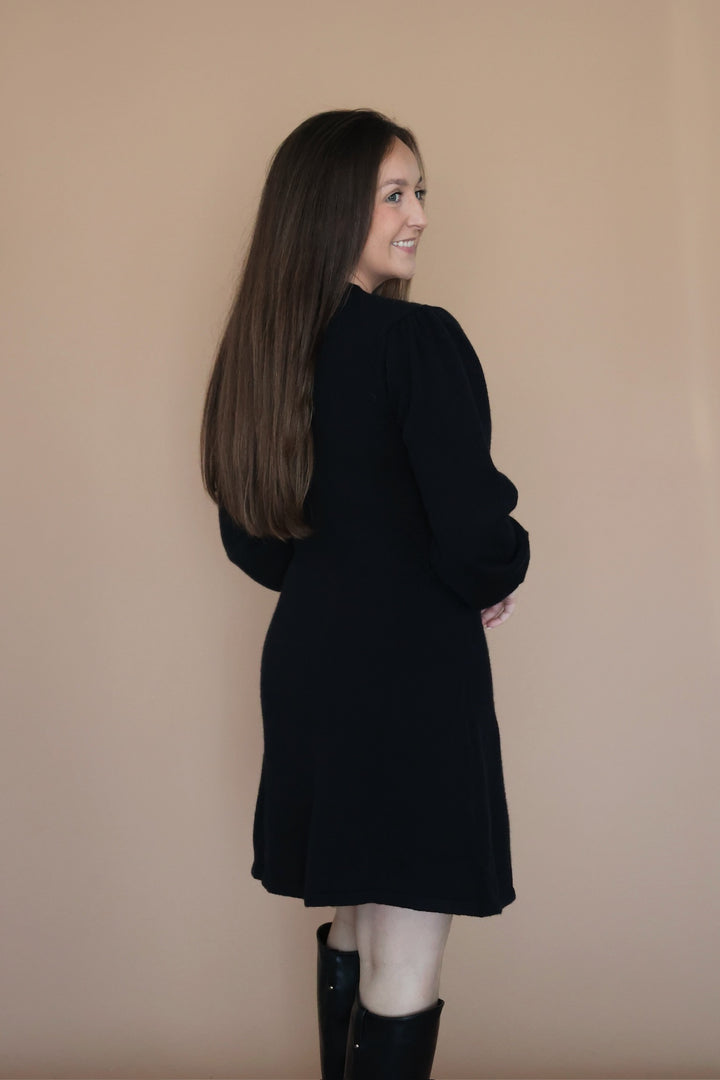 Annie Sweater Dress- Black