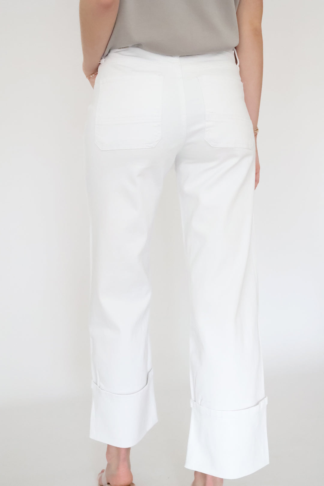 Charlotte High Rise Wide Leg Jean - Optic White