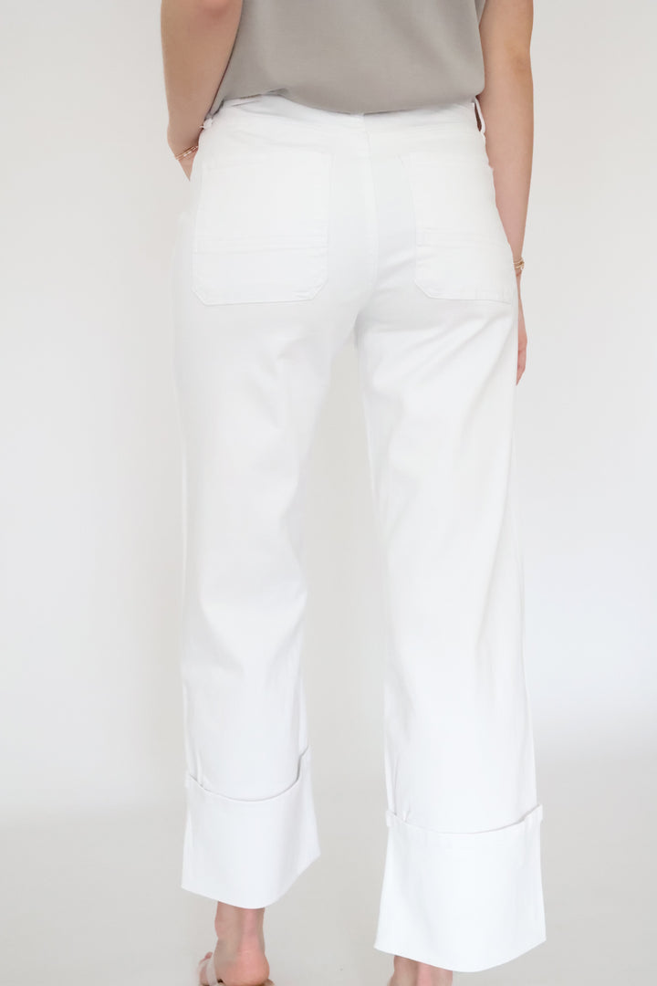 Charlotte High Rise Wide Leg Jean - Optic White