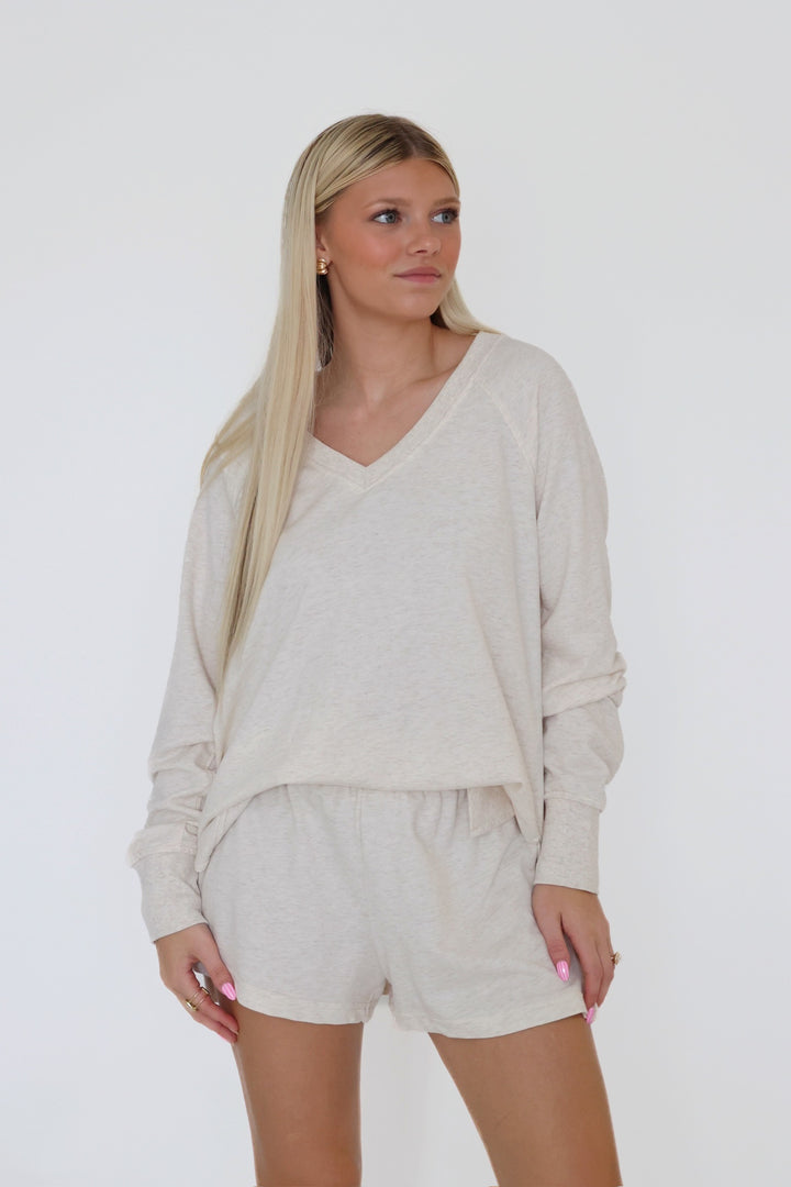 Weekender Short- Light Oatmeal Heather