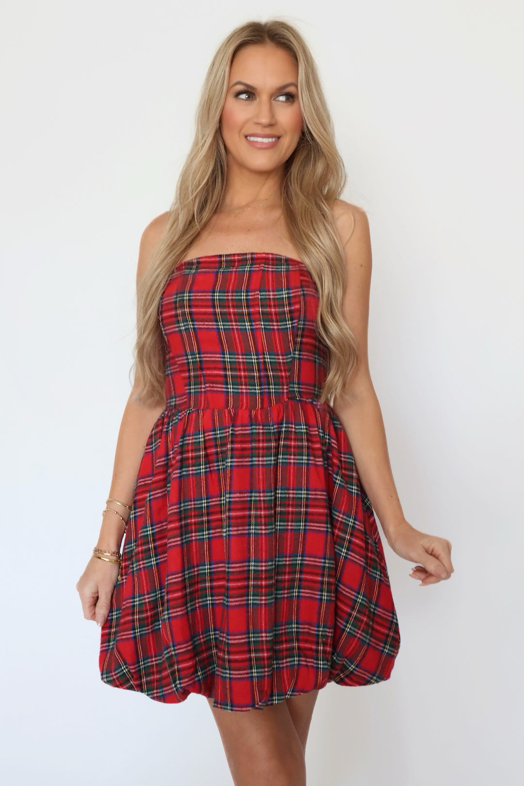 Yuletide Plaid Mini Dress (final sale)