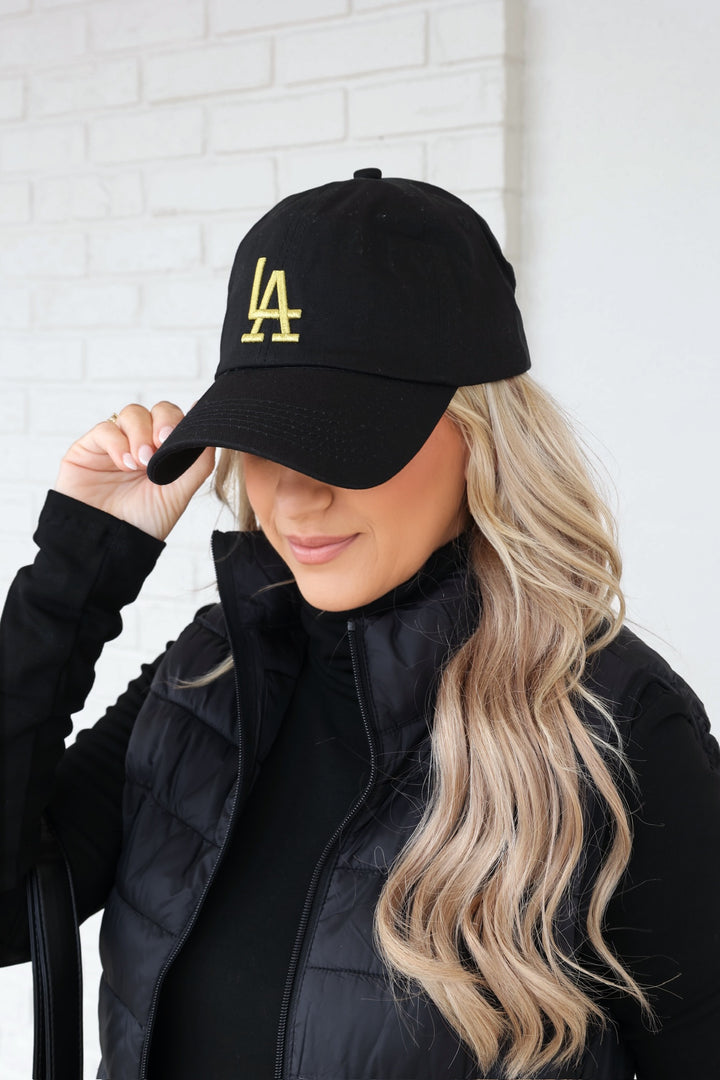LA Metallic Embroidered Cap