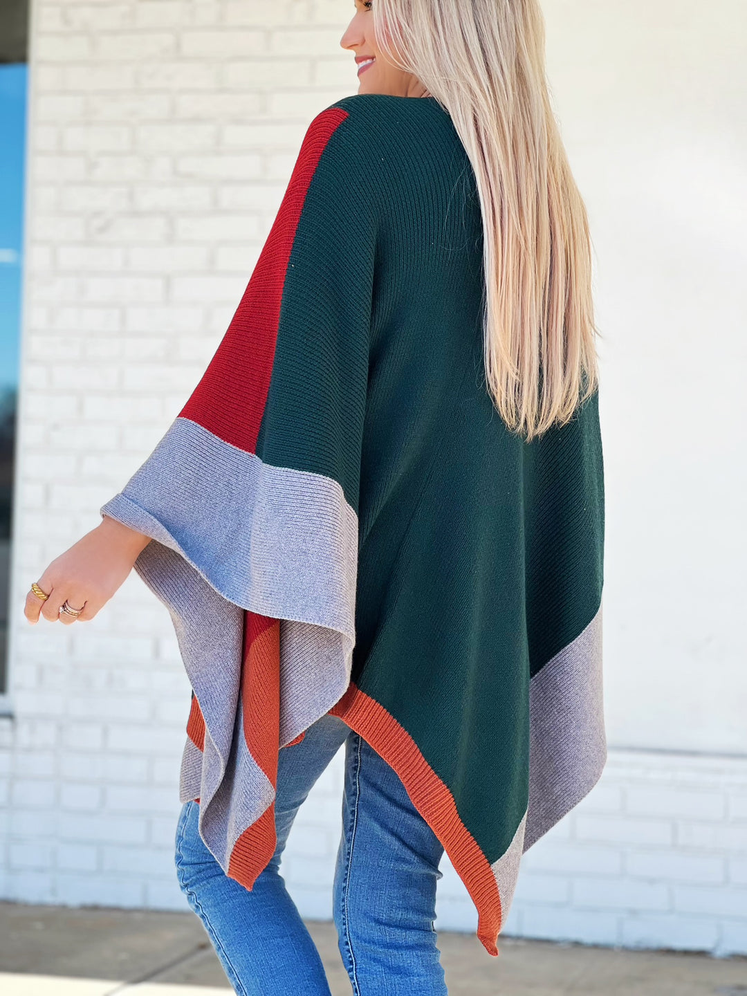 Mary Poncho- Green (FINAL SALE)