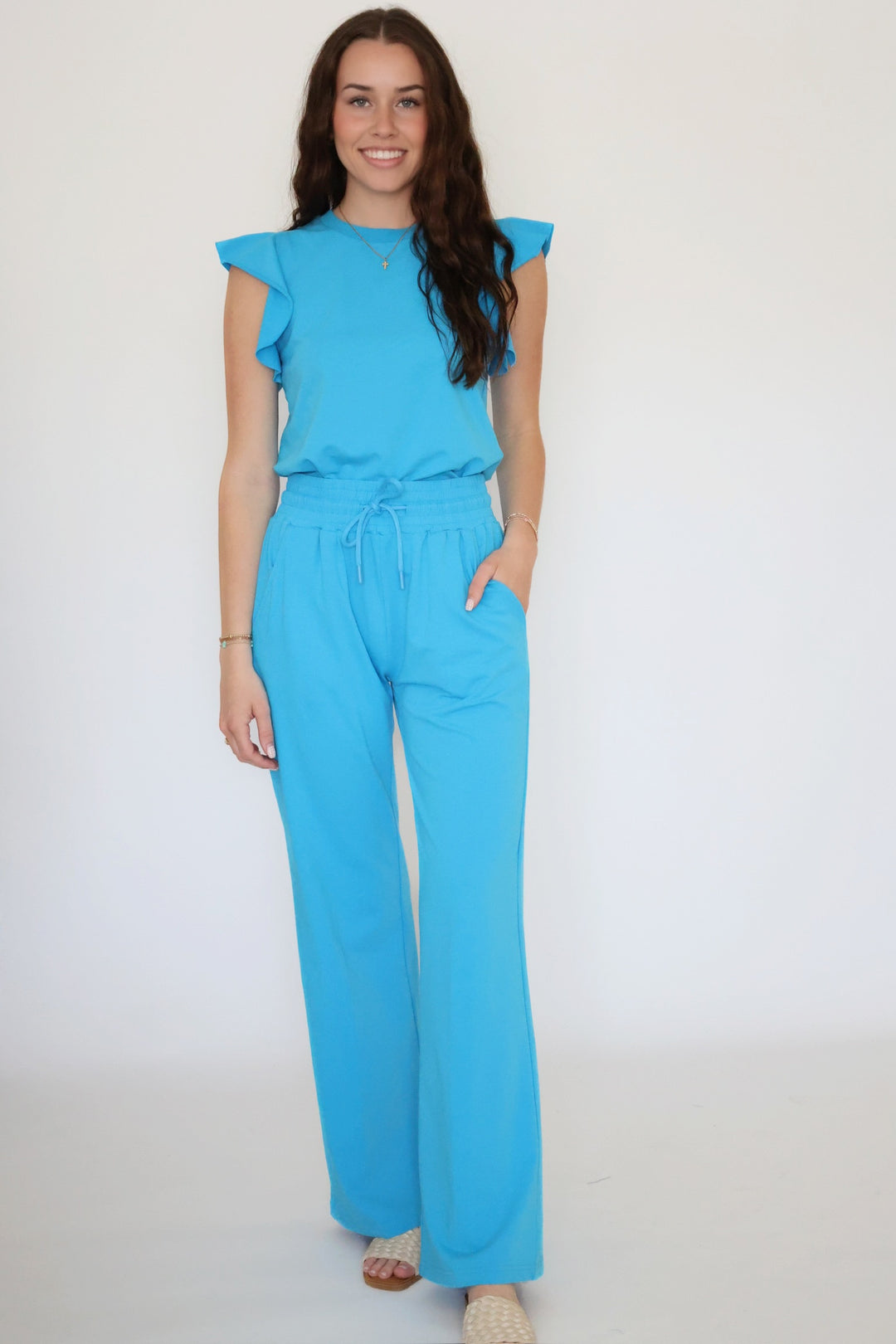 Layla Sleeveless Sweatshirt - Malibu Blue