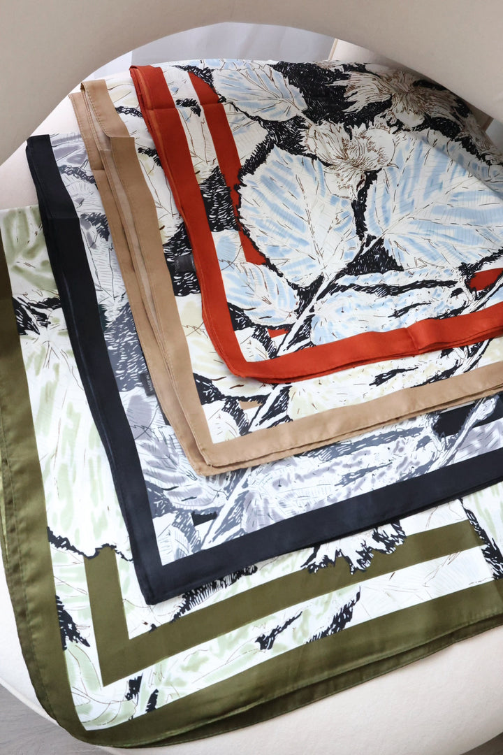 Abstract Satin Scarf