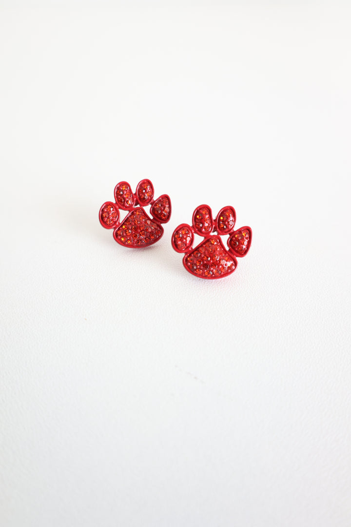 Paw Print Studs