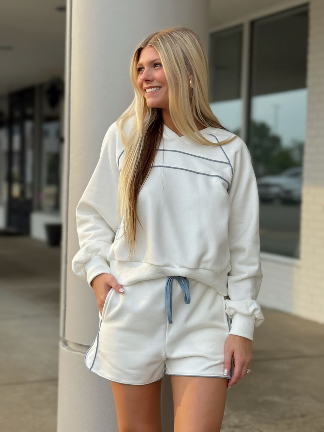 Lyla Piped Lounge Top