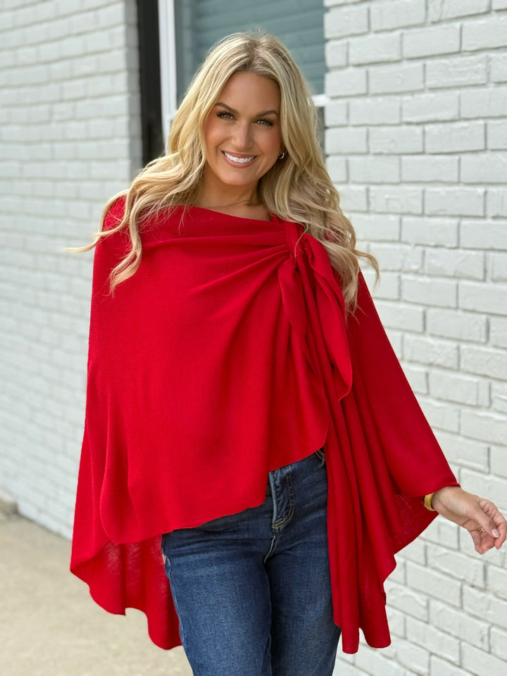 Kiara Pull Thru Wrap- Red