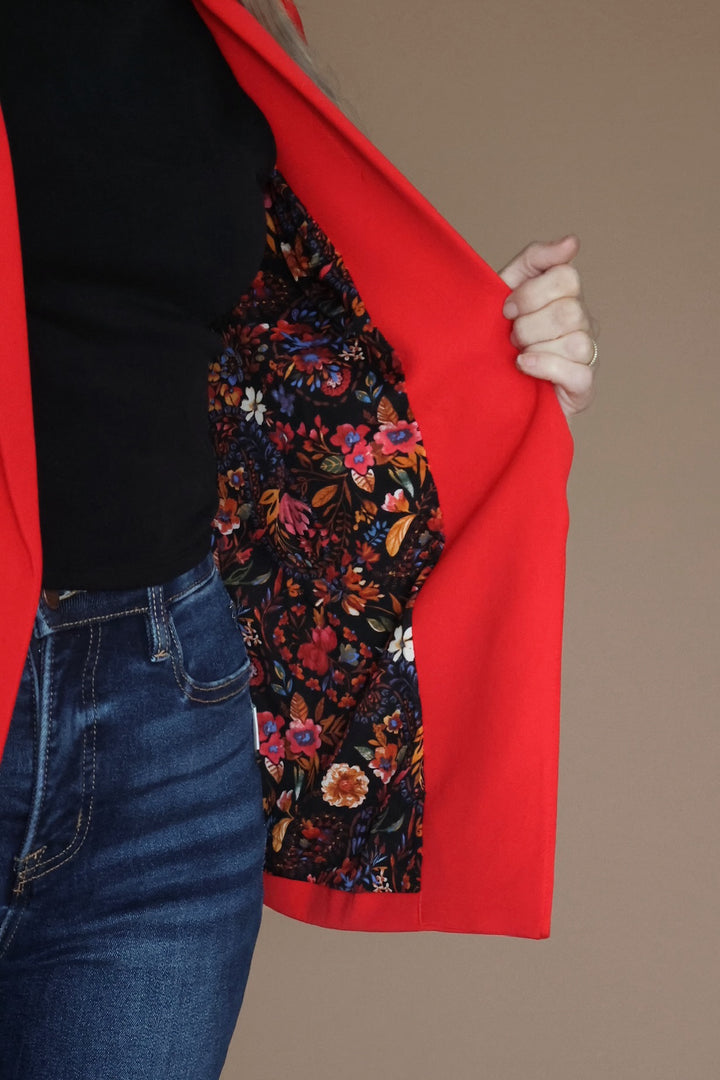 Boardroom Blazer -Red