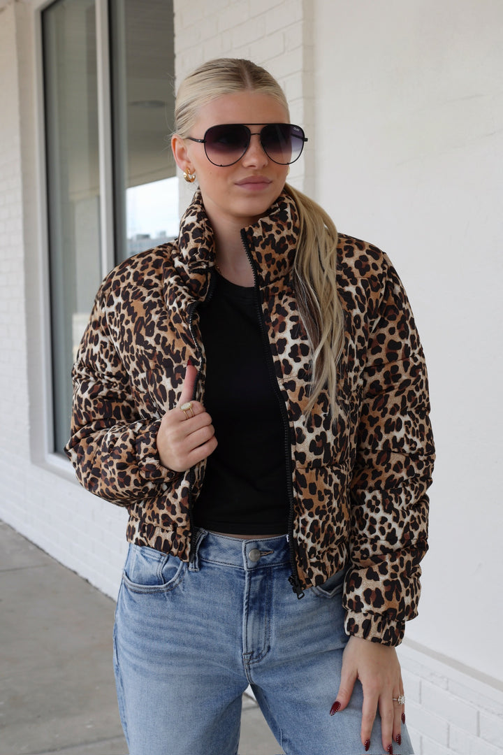 Leopard Puffer Jacket