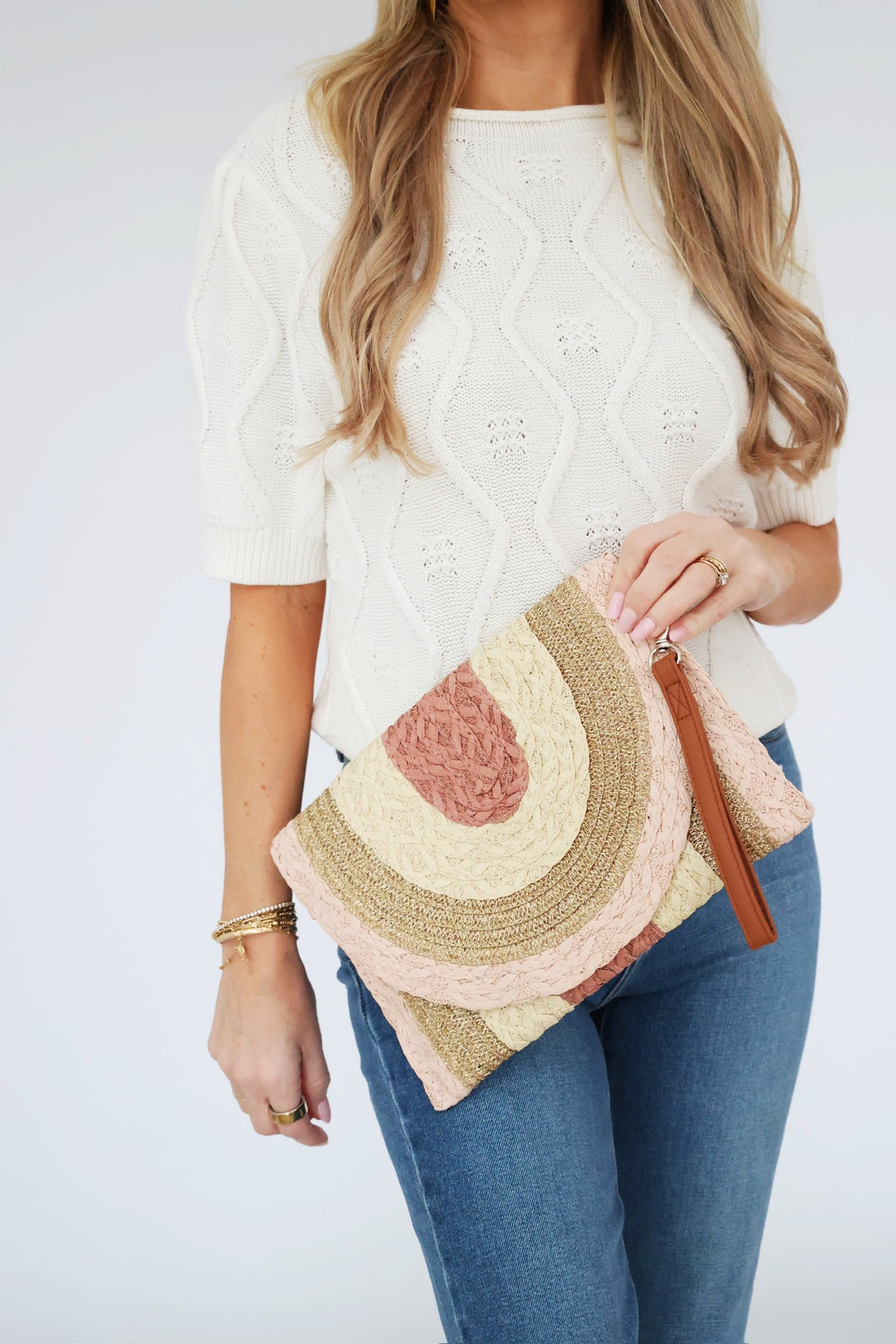 Straw Envelope Clutch