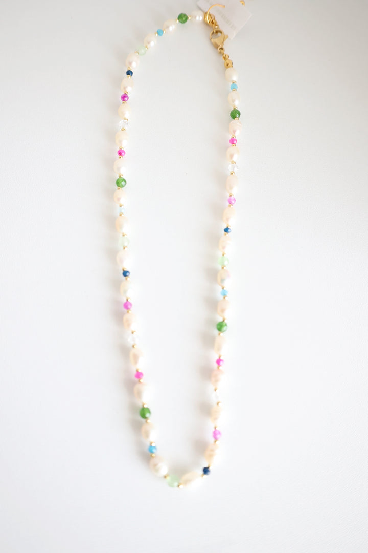 Pearl Girl Gemstone Necklace