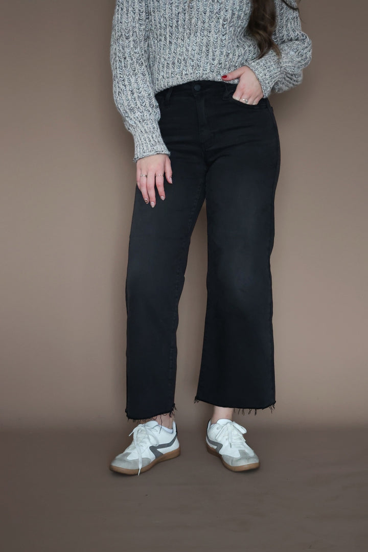 Crosley Wide Leg Jean- Black