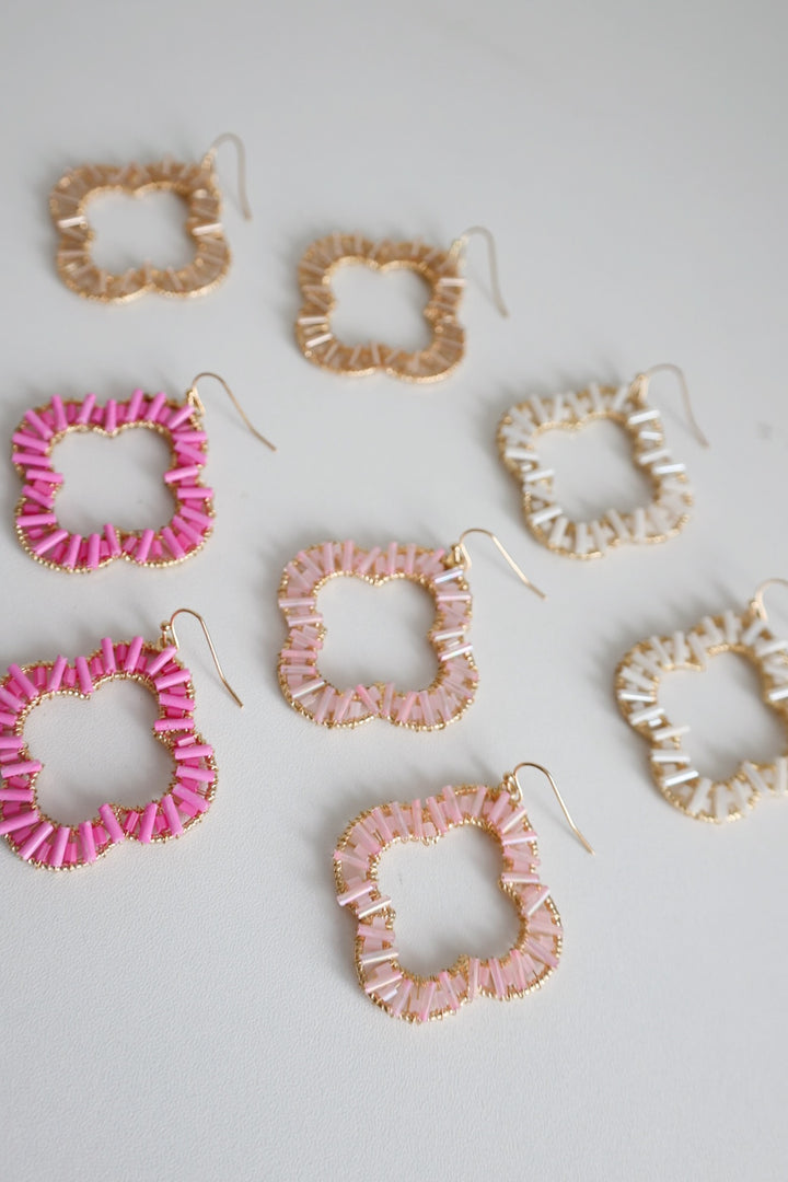 Beads Of Clover Earrings