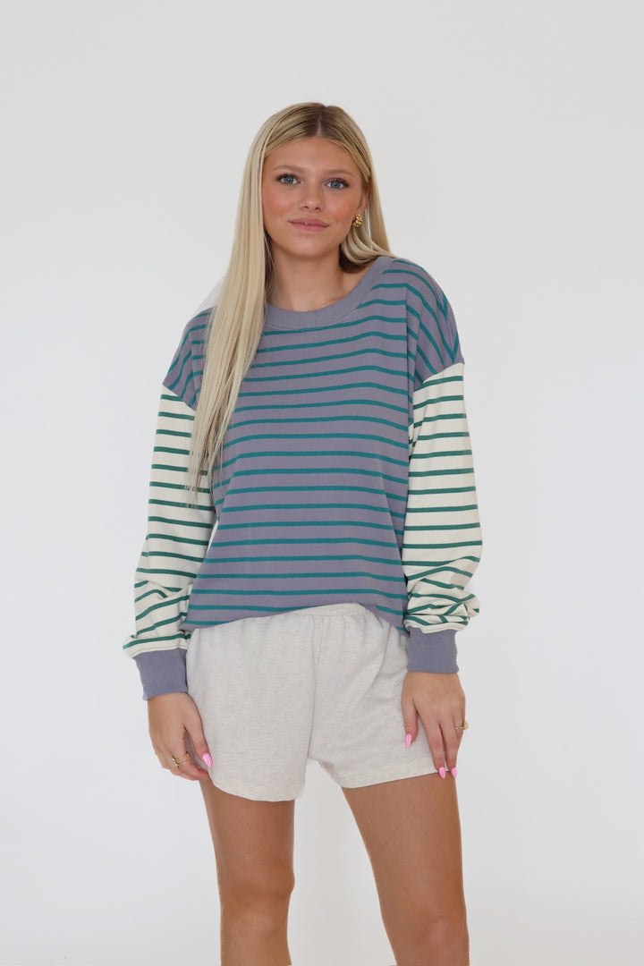 Allie Striped Sweatshirt