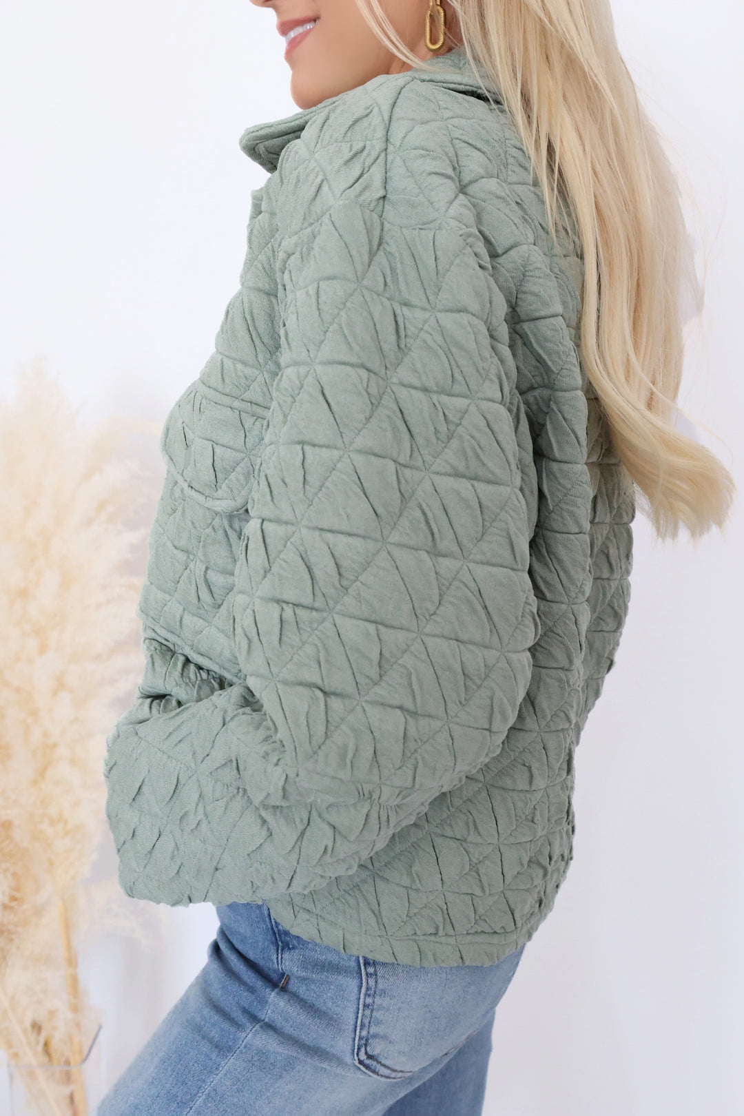 Jonas Quilted Jacket - Light Olive