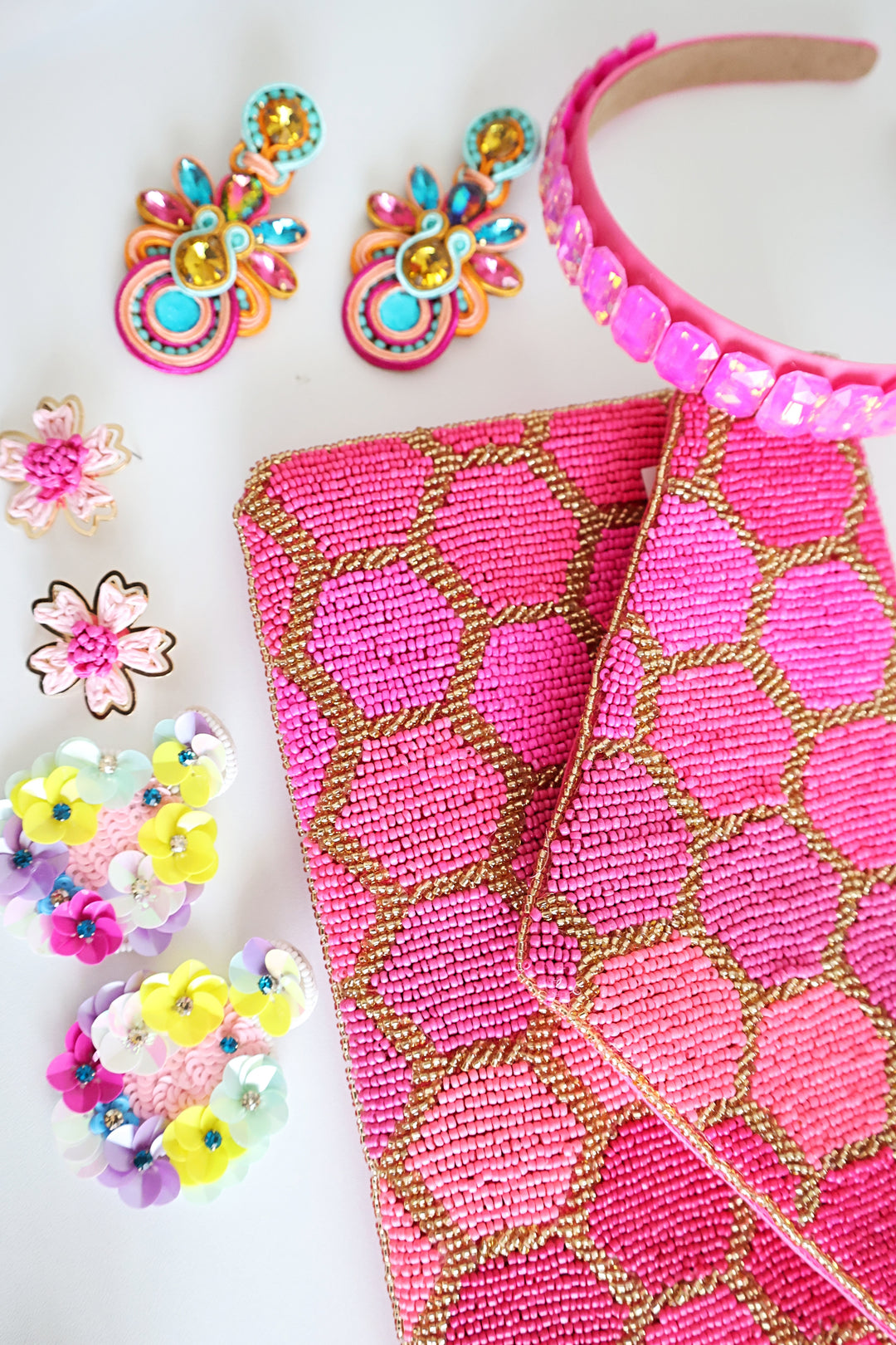 Iced Fuchsia Headband