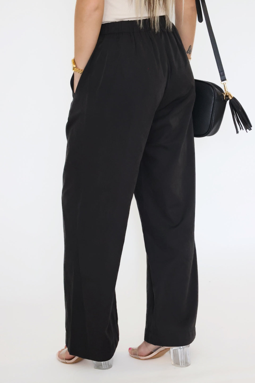 Paris Wide Leg Pant- Black