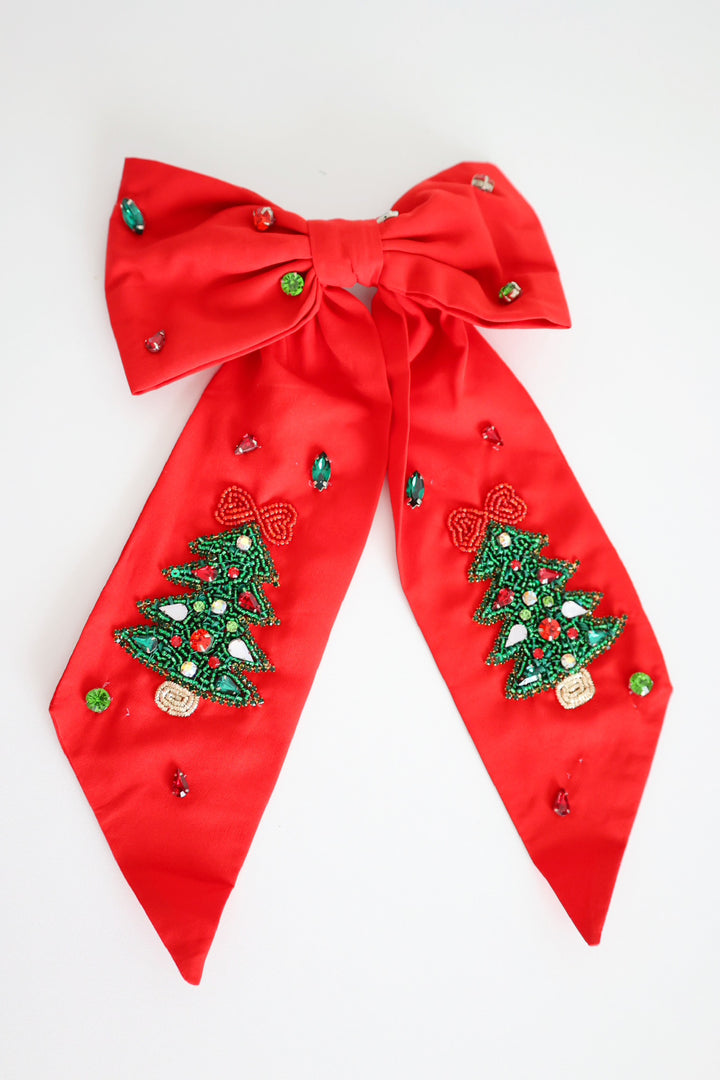 Christmas Tree Bow- Red