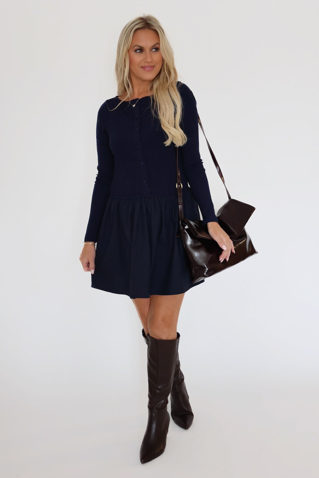 Olivia Knit Top Mini Dress